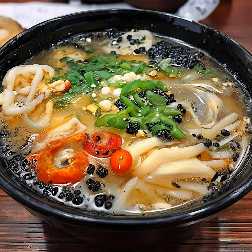 Sopa de Miso con esferas de pescado