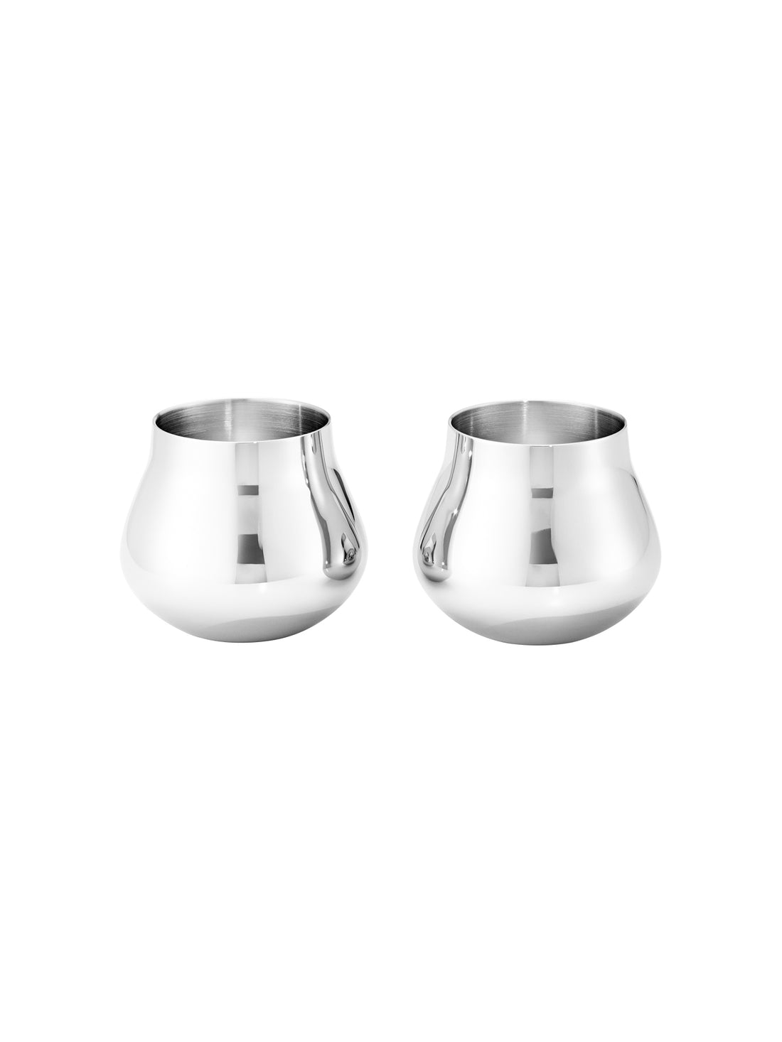 Vasos de chupito de diseño (2 piezas), acero inoxidable